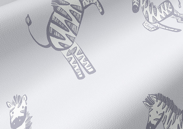 Zebra, Light Grey - Roller Blind - Image 4